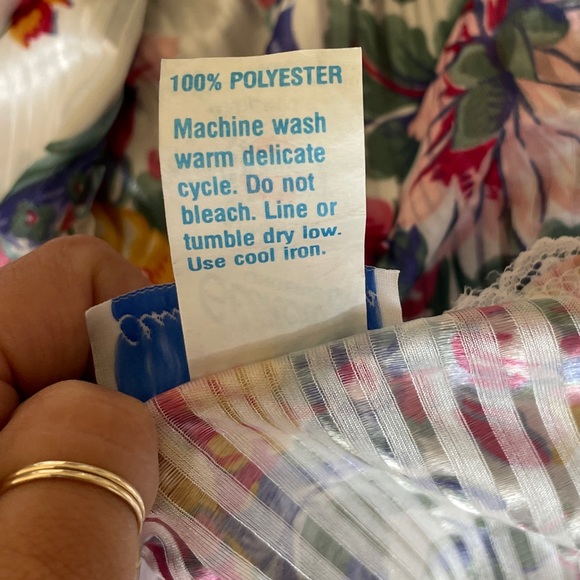 Vintage ILGWU Made in USA Glencraft Lingerie Nightgown Robe Floral Print - Picture 6 of 13